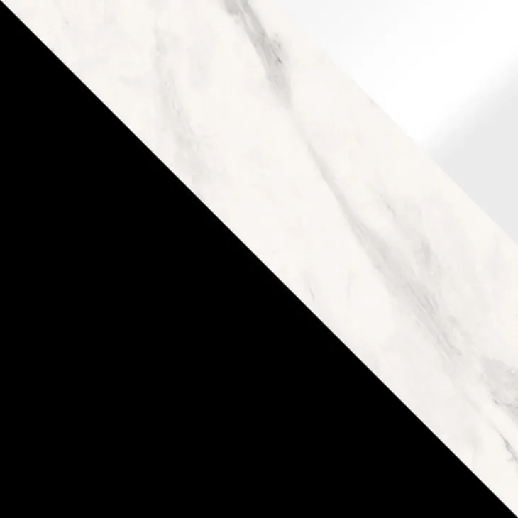 Tavolo da pranzo 160x90 cm industrial rettangolare effetto marmo bianco metallo nero Steel