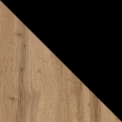 Tavolo da pranzo 160x90 cm industrial rettangolare rovere metallo nero Steel