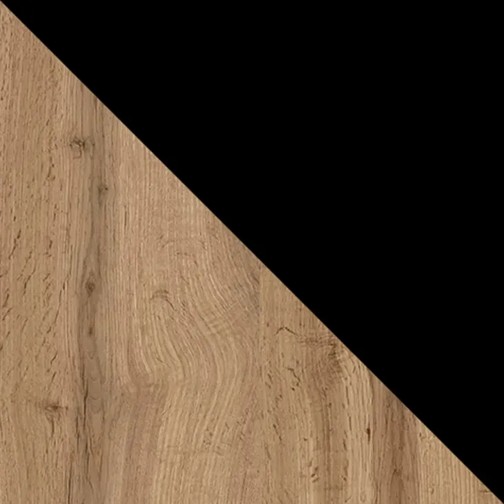 Tavolo da pranzo 160x90 cm industrial rettangolare rovere metallo nero Steel