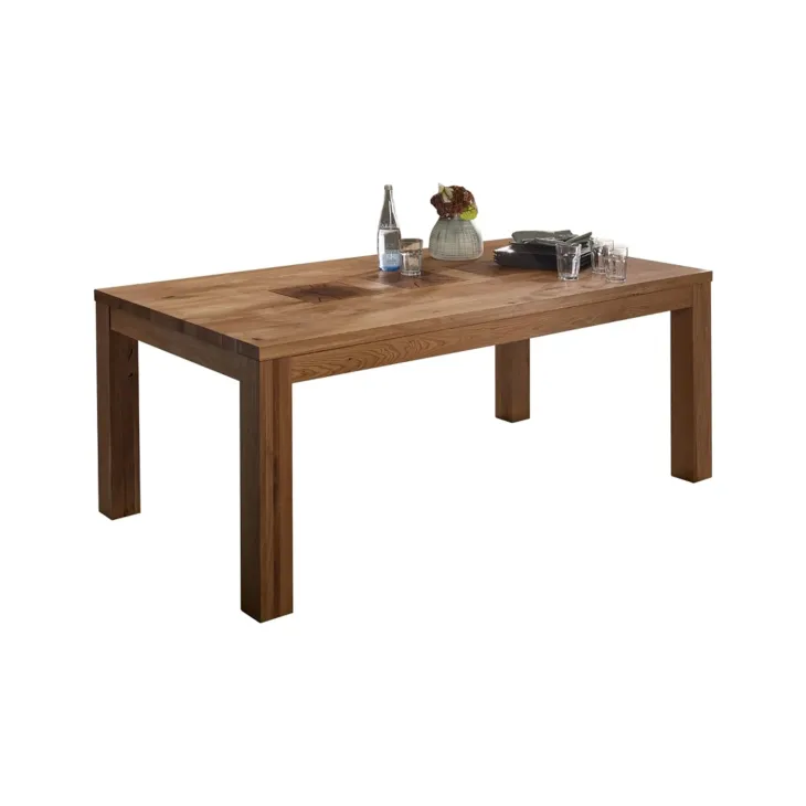 Tavolo da pranzo 180x90cm legno massello quercia Ebania