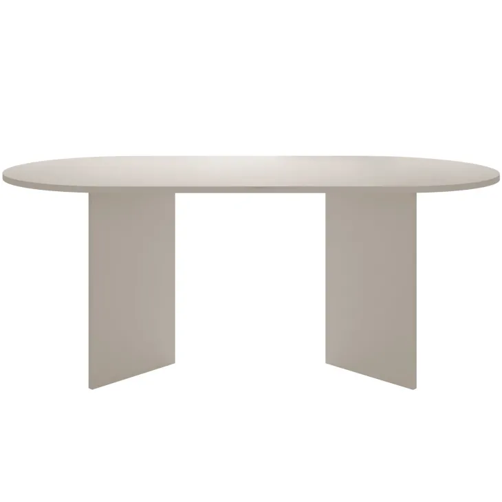Tavolo da pranzo 185x90cm ovale beige cashmere Elden
