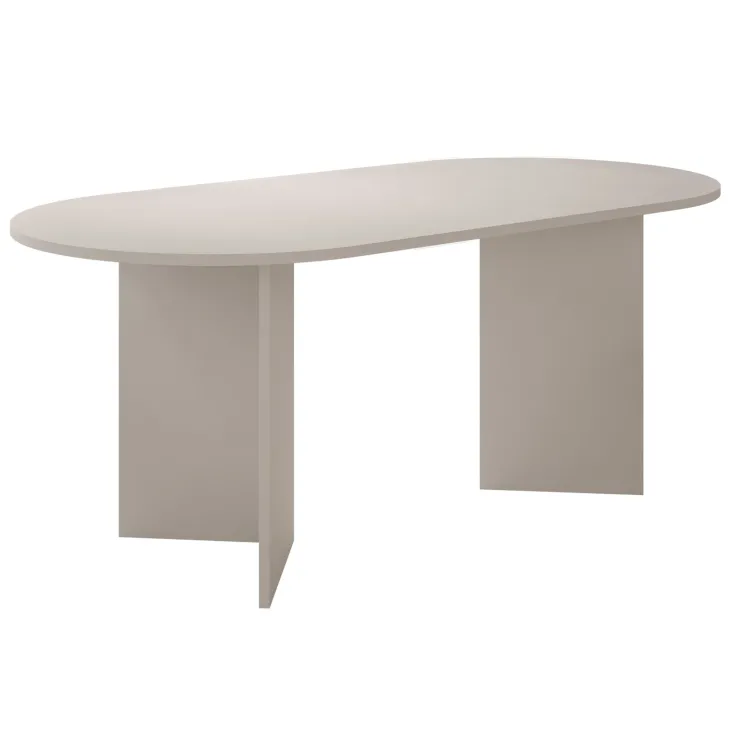 Tavolo da pranzo 185x90cm ovale beige cashmere Elden