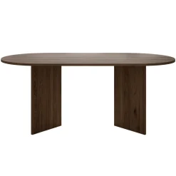 Tavolo da pranzo 185x90cm ovale noce Elden