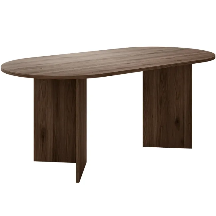Tavolo da pranzo 185x90cm ovale noce Elden