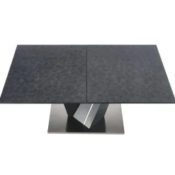 Tavolo in vetro allungabile moderno 160/200cm grigio scuro Curtis