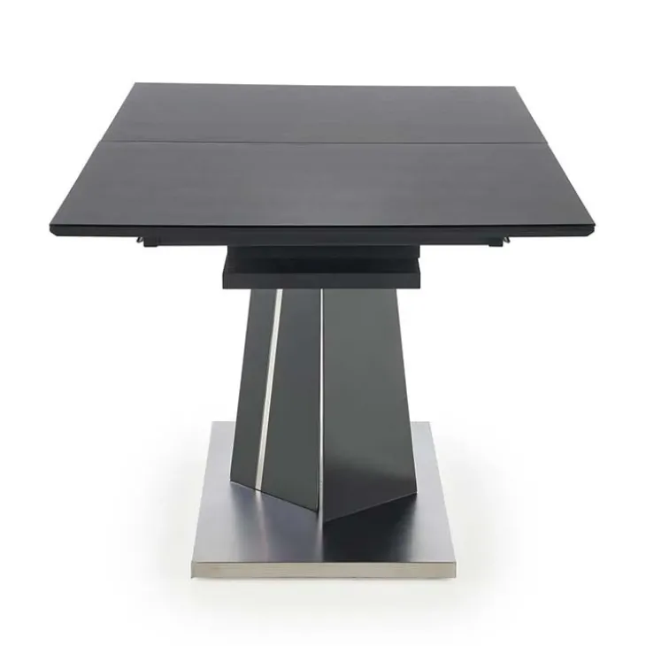 Tavolo in vetro allungabile moderno 160/200cm grigio scuro Curtis