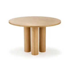 Tavolo moderno rotondo 120/77cm rovere Canberra
