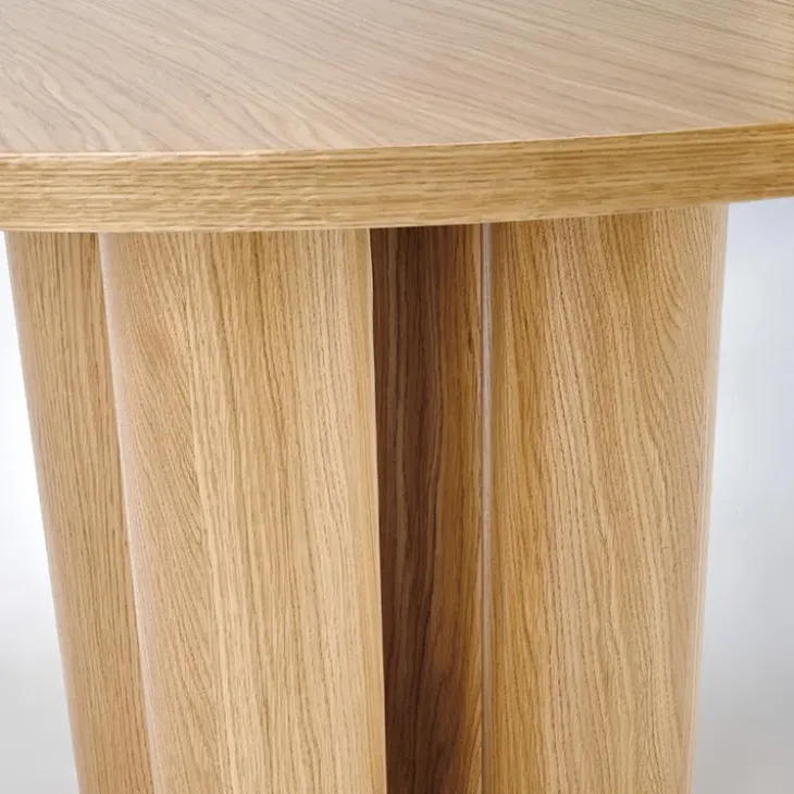 Tavolo moderno rotondo 120/77cm rovere Canberra