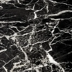 Tavolo rotondo moderno 100x73cm marmo nero oro Onorato