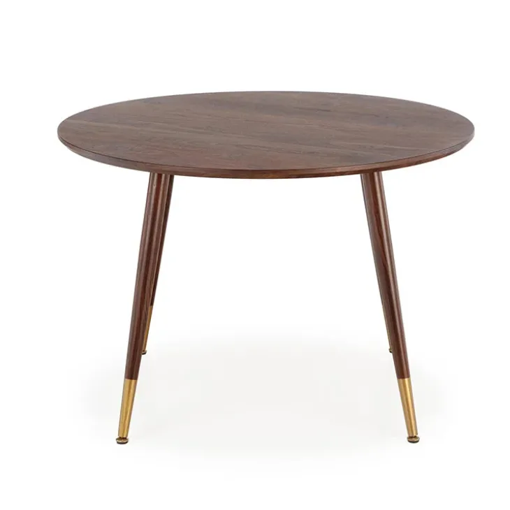 Tavolo rotondo moderno 110x76cm noce oro Panaro