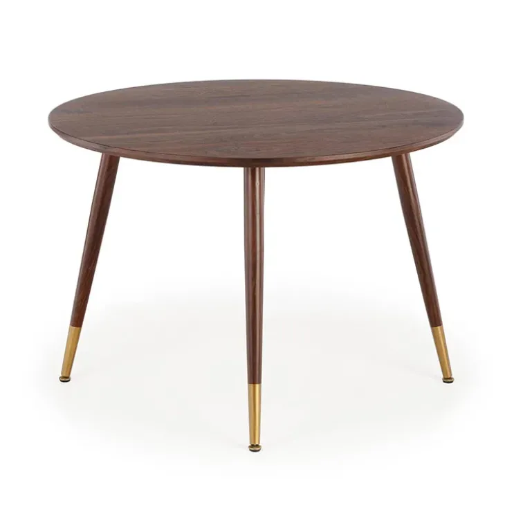 Tavolo rotondo moderno 110x76cm noce oro Panaro