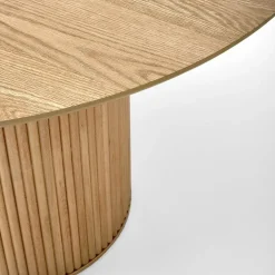 Tavolo rotondo moderno 120x78cm rovere naturale Italo