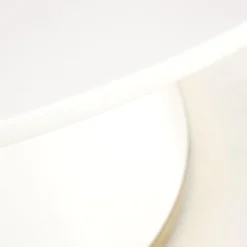 Tavolo rotondo 120x120cm da pranzo bianco laccato acciaio oro Ruby