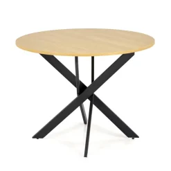 Tavolo rotondo 100x100cm moderno rovere nero Dormelada