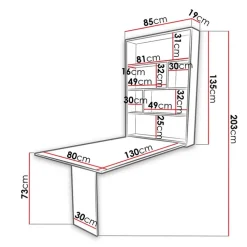 Tavolo 135x203cm a scomparsa moderno rettangolare rovere nero Hope