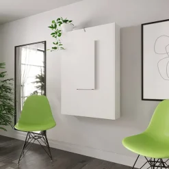 Tavolo 135x203cm a scomparsa moderno rettangolare bianco Hope