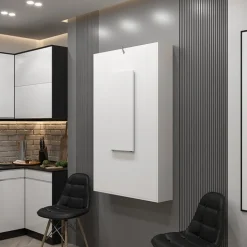 Tavolo 135x203cm a scomparsa moderno rettangolare bianco Hope