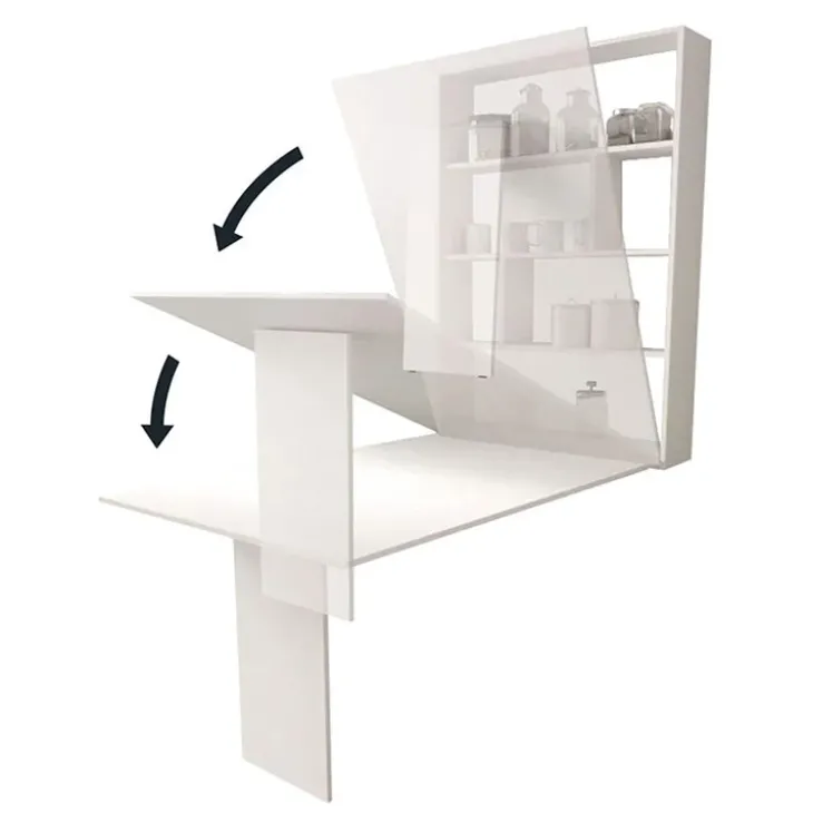 Tavolo 135x203cm a scomparsa moderno rettangolare bianco Hope