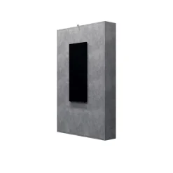 Tavolo 135x203cm a scomparsa moderno rettangolare cemento nero Hope