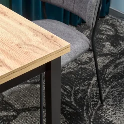 Tavolo 120x68 cm da pranzo moderno rovere nero Wayne