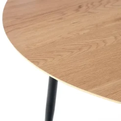 Tavolo 160x90cm da pranzo moderno rovere dorato nero Wilson