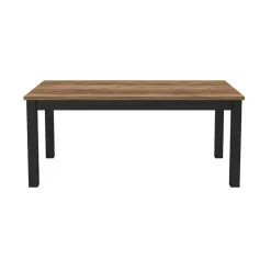 Tavolo 180x77cm da pranzo rettangolare quercia nero opaco Nebraska