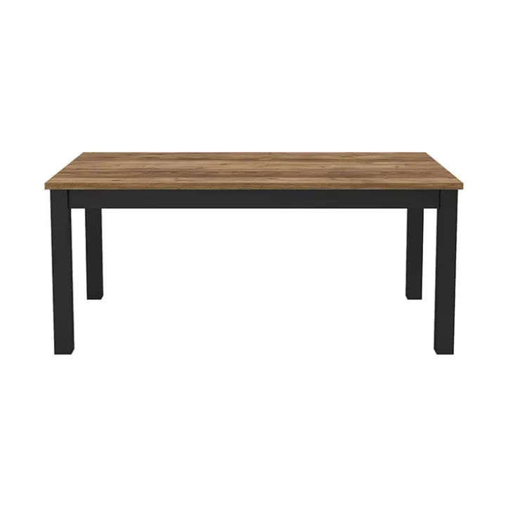Tavolo 180x77cm da pranzo rettangolare quercia nero opaco Nebraska