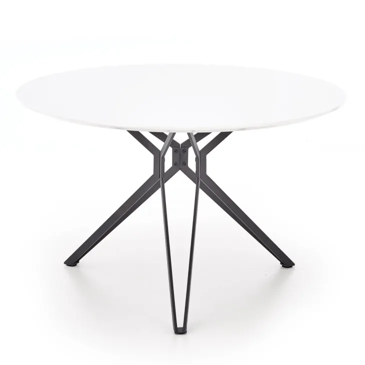 Tavolo 120x120cm da pranzo rotondo bianco nero Margherita Gihome®
