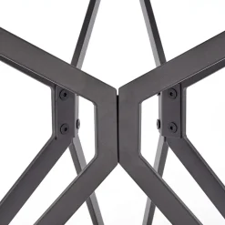 Tavolo 120x120cm da pranzo rotondo bianco nero Margherita Gihome®