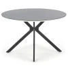 Tavolo 120x120cm da pranzo rotondo moderno vetro nero Anice Gihome®