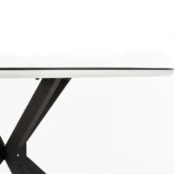 Tavolo 120x120cm da pranzo rotondo moderno vetro nero Anice Gihome®