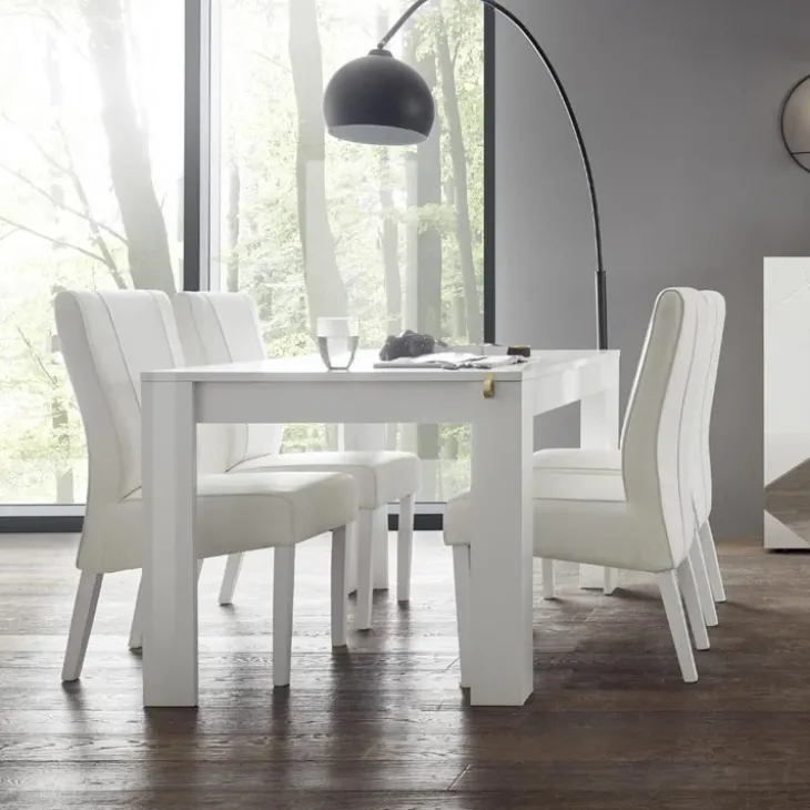 Tavolo 180x90cm rettangolare bianco lucido Obsession, Easy, Essential, Sunset, Eternity, Olimpo, Spirit, Alvarez, Istria