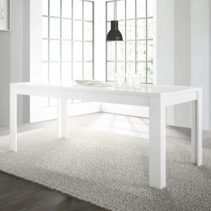 Tavolo 180x90cm rettangolare bianco lucido Obsession, Easy, Essential, Sunset, Eternity, Olimpo, Spirit, Alvarez, Istria