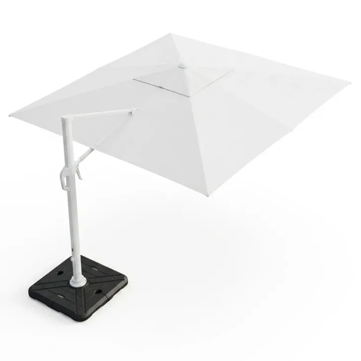 Telo ricambio quadrato 4x4m bianco per ombrellone da giardino Formentera