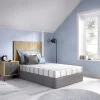 Testiera letto singolo con comodino rovere antracite Alonso