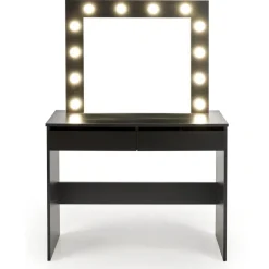 Toeletta da trucco con specchio 94x140cm con LED nero Bloom