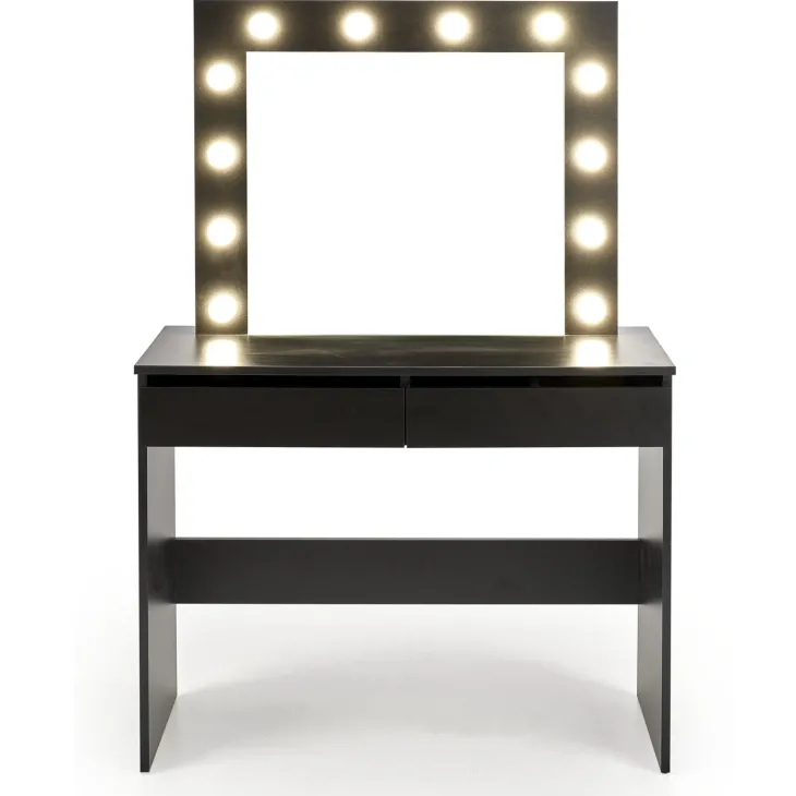 Toeletta da trucco con specchio 94x140cm con LED nero Bloom