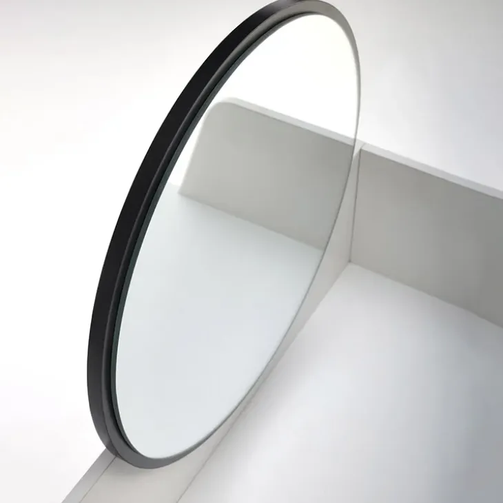 Toeletta da trucco con specchio 80x120cm bianco nero Miralda