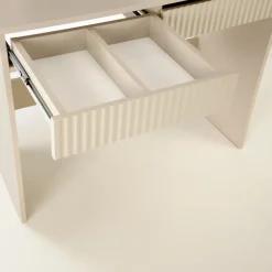 Toeletta da trucco con specchio 94x43cm con LED cashmere beige Bloom
