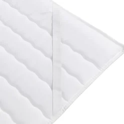 Topper alla francese 140x200cm trapuntato imbottito con elastici bianco Corsica