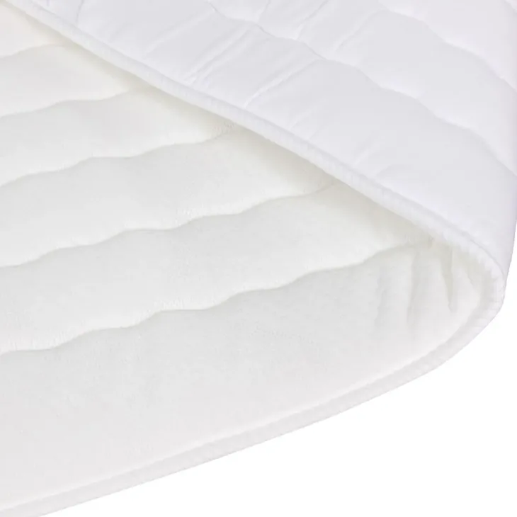 Topper matrimoniale king size 200x200cm trapuntato imbottito con elastici bianco Corsica