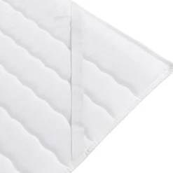 Topper matrimoniale oversize 180x200cm trapuntato imbottito con elastici bianco Corsica