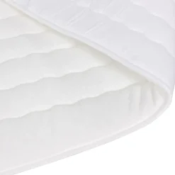 Topper matrimoniale oversize 180x200cm trapuntato imbottito con elastici bianco Corsica