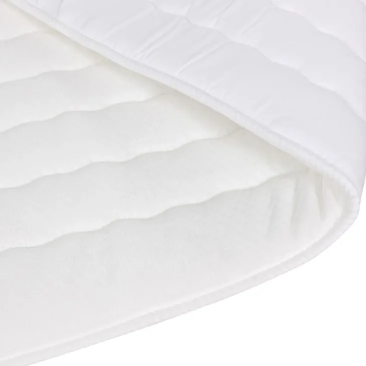 Topper matrimoniale oversize 180x200cm trapuntato imbottito con elastici bianco Corsica