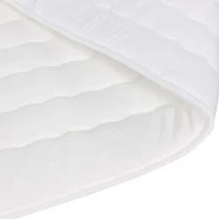 Topper matrimoniale 160x200cm trapuntato imbottito con elastici bianco Corsica