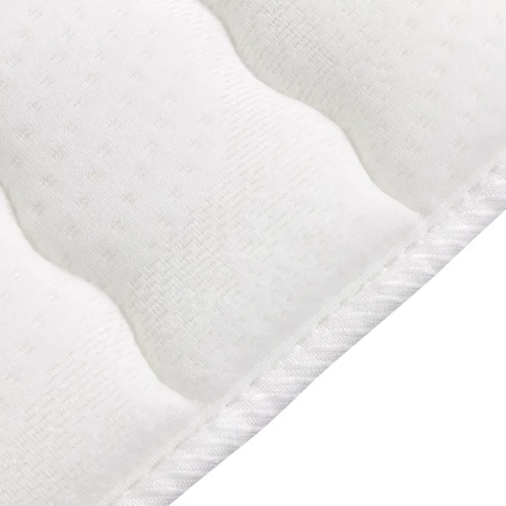 Topper matrimoniale 160x200cm trapuntato imbottito con elastici bianco Corsica