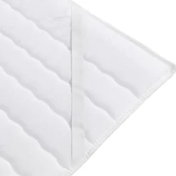 Topper matrimoniale 160x200cm trapuntato imbottito con elastici bianco Corsica
