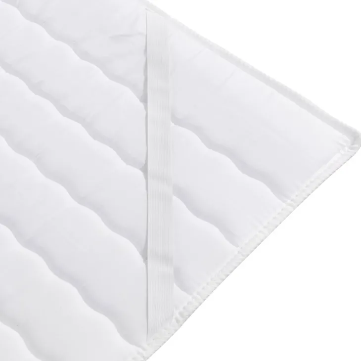 Topper matrimoniale 160x200cm trapuntato imbottito con elastici bianco Corsica