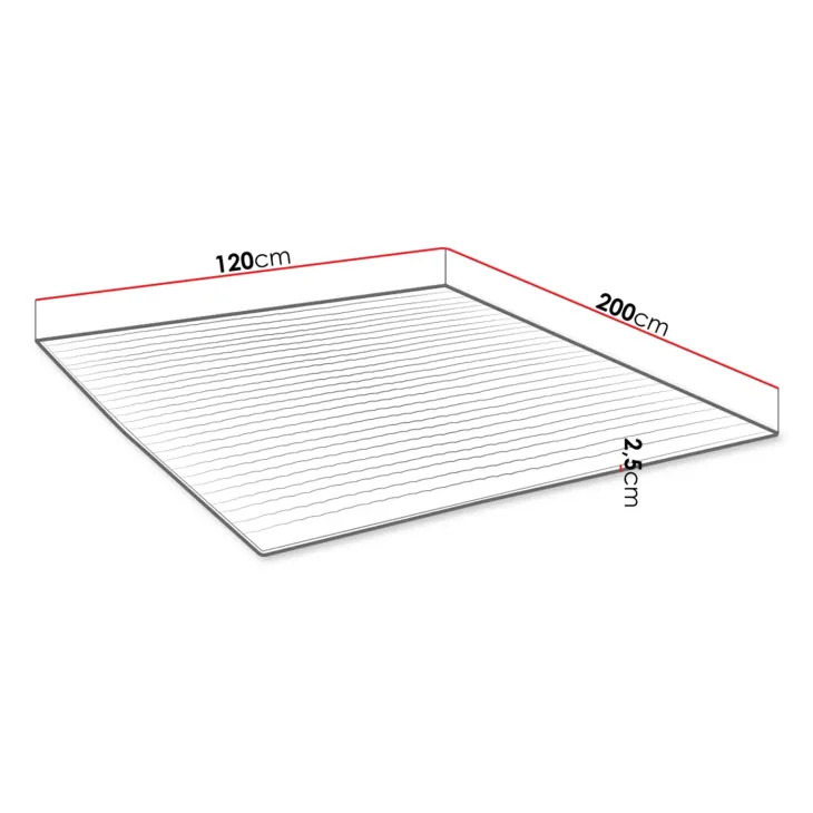 Topper piazza e mezza 120x200cm trapuntato imbottito con elastici bianco Corsica