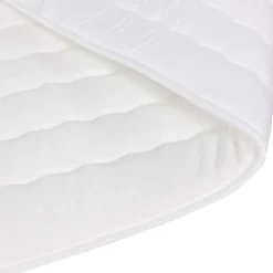 Topper piazza e mezza 120x200cm trapuntato imbottito con elastici bianco Corsica